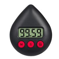 Bathroom Timer Black Digital Timer Bathroom Timer Efficient Alarm Hanging Holes Magnetic Mount Memory Function gray