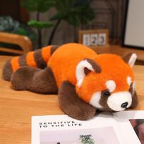 Lie Lie Lapiukas Pliušinis žaislas Raudonoji panda Meškinas Lapiukas Vaikams apkabinti Miegantis žaislas Berniukams ir mergaitėms Gimtadienio dovana 30cm orange