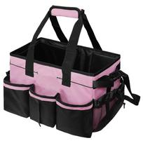 Portable Cleaning Tools Organizer Bag - Crossbody Handheld Utility Storage Home Hotel Janitorial Use S152 Cleaning Backpack - Pink pink
