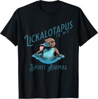 Vintage Funny Lickalottapus Is My Spirit Animal Lovers Meme unisex T-Shirt S
