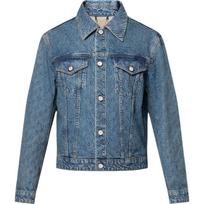 LOUIS VUITTON Monogram Jacquard Denim Jacket 1AGHUL 56 tamsiai mėlyna spalva