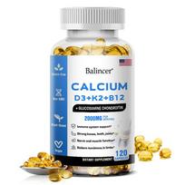 Kalcio kompleksas su D3 K2 B12 kapsulės, 2000 mg porcijoje, 120 kapsulių Maisto papildas 120 Capsules