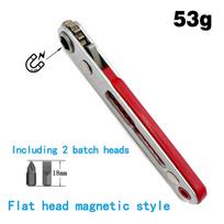 Red Magnetic Bidirectional Ratchet Screwdriver Right Angle Elbow Cross Shaped Hand Tool Accessory Set gray