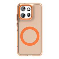 Dėklas Motorola Moto Edge 50 Neo 5G, atsparus smūgiams, magnetinis, belaidžio įkrovimo dangtelis, Moto Edge50 Neo Edge50Neo saldainių spalvų dėklai For Edge 50 Neo oranžinė