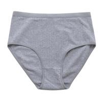 Moteriškos apatinės kelnaitės su aukštu juosmeniu Tummy Control plius dydžio megztos vienspalvės kelnaitės, labai elastingos medvilninės kelnaitės, dengiančios užpakalį. S pilka