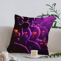 FNAF Five-nights-At-Freddy Pillow Gift Home Office Decoration Pillow Bedroom Sofa Car Cushion CoverPillow Case 12x12Inch purple