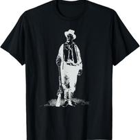 Billy the Kid Gunslinger Design Vintage Historical West T-Shirt S juoda