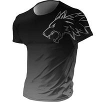 Kids T-shirt Animal Wolf 3D Print Kids Short Sleeves T-Shirt Loose Casual Summer Outdoor Boy and Girl Tees Tops 100 black