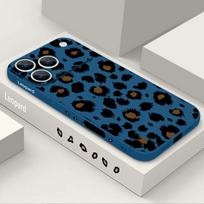 Leopardo rašto dėklas su dirželiu iPhone 17 Pro Max, Funda iPhone 16 15 14 13 Pro Max 11 16E 17E, minkštas silikoninis dangtelis iPhone 14 Pro MAX pilka