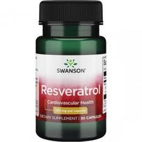 Swanson Resveratrol 100 Mg Cardiovascular Health Maisto papildas resveratrolis 30 kapsulių