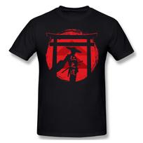 Ghost of Tsushima Men 100% Cotton T Shirt Graphic G.O.T Fasion Oversized Tops Harajuku Streetwe L red