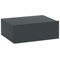 Modern Wall-Mounted Bedside Table with Drawer, in Wood, 40x30x15 cm, Black 40 x 30 x 15 cm