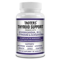 Thyroid Support Dietary Supplement Capsules, B12 L‑Tyrosine & Mineral Blend, 120 Capsules 120 Capsules