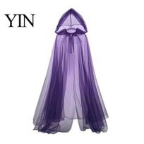 Grim Reaper Cloak Hooded Mesh for Adults, 2 Layer Sheer Tulle Cape, Lightweight Cape Gothic Witch Queen Cosplay Costume Halloween Renaissance black