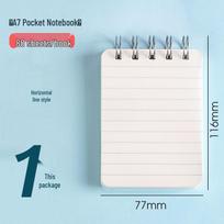 Compact Top-Bound Spiral Pocket Planner & Memo Notebook gray