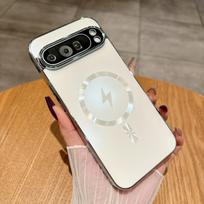 For Google Pixel 10 Pro XL 9 8 7 6 Pro 9A 8A 7A 6A Case MagSafe Magnetic Wireless Charging Lens Protection PC Shockproof Cover Google Pixel 10 balta