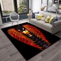 3D Gothic Gyvatės Gyvatė Pitonas Angis Kilimas Kilimas Namų Svetainei Miegamajam Sofai Durų Kilimėlis Dekoras, Vaikų Kilimas Neslystantis Grindų Kilimėlis 40x60cm gray