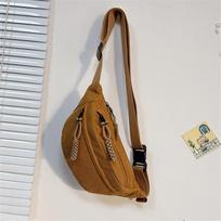 Fashi Fanny Pack Women Banana Fanny Pack Casual Corduroy Belt Bags For Women Hip Shoulder Crossbody Chest Bag gelsvai ruda