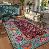 Gėlėtas bohemiškas kilimas Ryškus turkiškas kilimas Stilingas kilimas Šiuolaikinis kilimas Svetainės patvarus kilimas Jaukus kilimas Kilimas-takelis 1p40x60x1cm beige