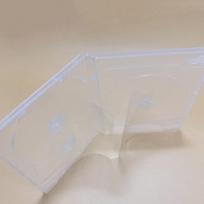 Square Transparent Bottom Cd Box Empty Cd Case Pp Plastic Milky Transparent Cd Case Cd Case Capacity 3 Discs gray