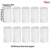 10Rolls 57X25Mm White Thermal Paper For Children'S Camera Instant Print Kids Camera Printing Paper Replacement Accessories A1