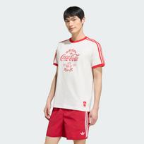 Adidas Originals X Coca Cola T Shirts Men's White Crew Neck Moderate XS beige