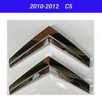ABS Badge Decal Exterior for Citroen Logo C5 Emblem Car Rear Trunk Sticker Auto Modification Accessories KB8 gray