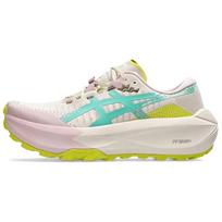ASICS TRABUCO MAX 5 Trail Running Shoes Women's Beige Cyan Yellow 1012B937-250 39 white