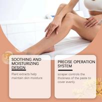 Fast Acting Hair Removal Cream Painless Depilatory Softens Dry Skin Moisturizing Formula for Sensitive Areas one size beige