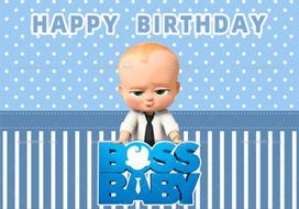 Boss Baby Cartoon Backdrop Lovely Baby Birthday Party Decor Baby Shower Supplies Photo Backdrop Party Wall Banner 47.2x31.5inch/120*80cm white