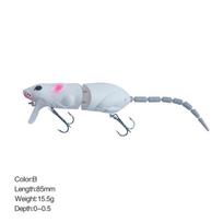 15,5g/15,5cm Pelės Žvejybos Masalai Minnow Vabaliuojantis Uodegėlė Lėtai Skęstantis Dirbtinis Netikras Masalas 9008 Žvejyba B white