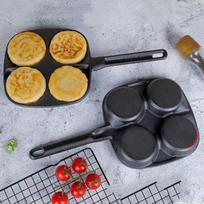 Wutuo Cast Iron 4-Hole Egg Frying Pan beige