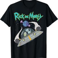 Rick and Morty Spaceship Adult Cartoon Fashion T-Shirt XXXXL įvairiaspalvis
