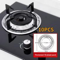Gas Stove Anti-Oil Mat Burner Foil Pad Kitchen Stove Protector Cover 10 PCS (circle  type) sidabras