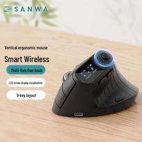 SANWA Wireless Bluetooth Ergonomic Vertical Mouse