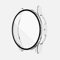 Glass+Case for Samsung Galaxy Watch 6 4 40mm 44mm accessorie PC Bumper Cover All-Around Screen Protector Galaxy watch 5 pro 45mm Galaxy watch 5 40mm gryna