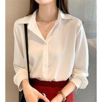 Women Shirts Spring Autumn Casual Chiffon Shirt Office Lady Fashion Female Long Sleeve Loose Solid Blouse Tops XXXXXL balta