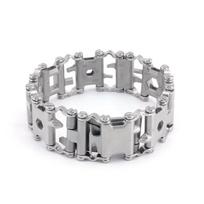 Multifunction Tool Bracelet Stainless Steel Wearable Bike Multitool Outdoor Gear with Bolt Driver Kit sidabras