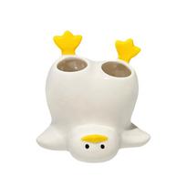 Creative Inverted Duck Toothbrush Holder Non Slip Space-Saving Electric Toothbrush Holder Waterproof Portable white