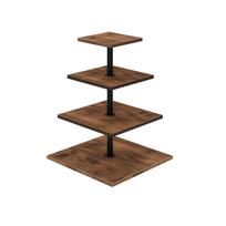 Multi-Tier Rotating Dessert Stand for Party Display and Snack Storage, Tabletop Revolving One Size black