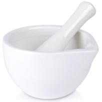 White Porcelain Spice Mortar and Pestle