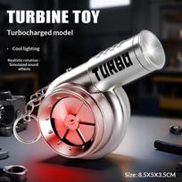 Su garsiniu Turbo raktų pakabuku žibintuvėliu automobilio raktų pakabuku Turbo įkrovimo pakabuku Plastikiniu besisukančiu simuliaciniu Turbo Kalėdinėmis dovanomis blue