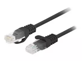 LANBERG Patchcord Cat.6 UTP 0.5m black 10-pack