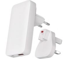 Kelioninis GaN adapteris su keičiamais USB kištukais 100-250V