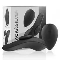 BLACK&SILVER Preston Rechargeable Silicone Panty Vibrator Black