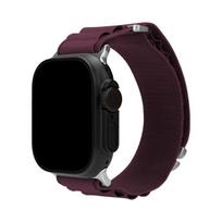 Nailoninė austa apyrankė su reguliuojamu užsegimu, skirta „Apple Watch“ 38/40/41mm - Bordeaux
