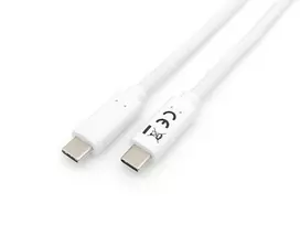 Equip USB 3.2 Gen 1 laidas Type-C į C, vyriškas/vyriškas, 1 m, baltas