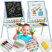 Ricokids dvipusė magnetinė ir kreidinė lenta vaikams, mėlyna