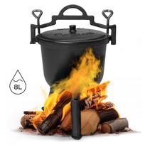 Ketaus puodas ant laužo Multigarden VK8L BLACK, 8 l, juodas
