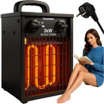 Kaminer 00026072 elektrinis šildytuvas su termostatu, 3000 W
